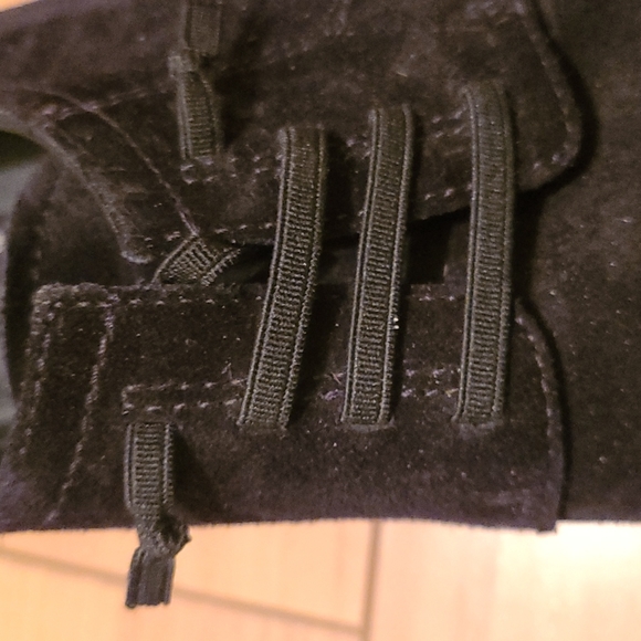 Paul Green Black Suede Slip on Shoes - Picture 4 of 5